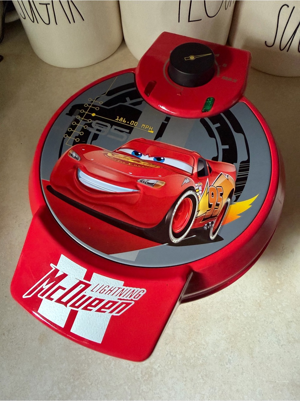 Disney Pixar Cars Lightning McQueen Waffle Maker (No Box)